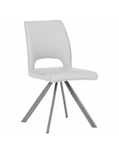 Трапезен стол CRAVEN 2 силиконова кожа - сив 67