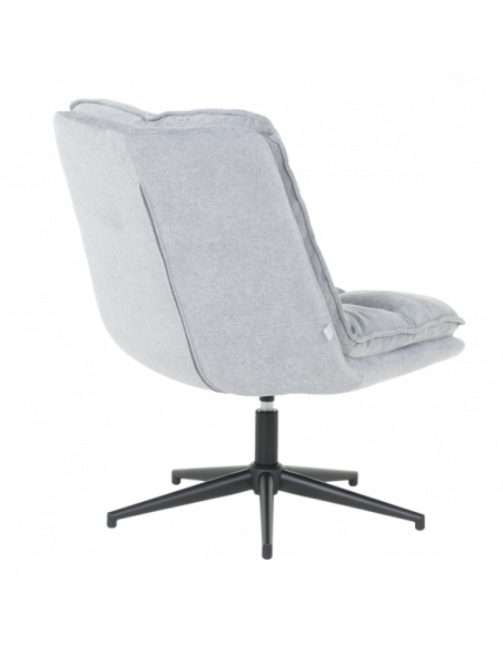 Кресло с табуретка JANET - светлосиво