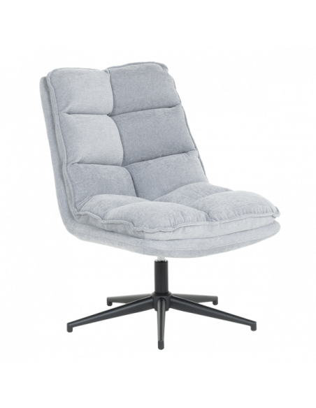 Кресло с табуретка JANET - светлосиво
