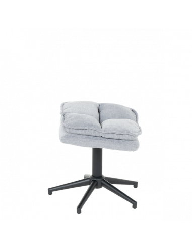 Кресло с табуретка JANET - светлосиво