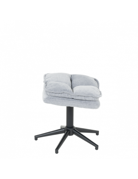 Кресло с табуретка JANET - светлосиво