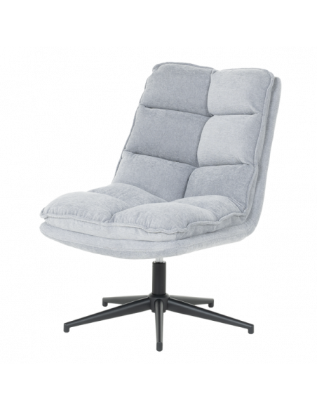 Кресло с табуретка JANET - светлосиво