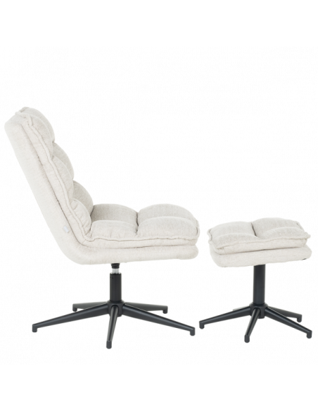 Кресло с табуретка JANET - крем