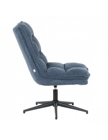 Кресло с табуретка JANET - синьо