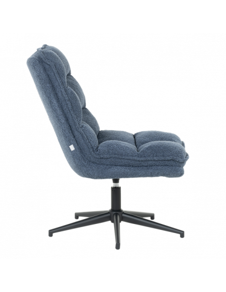 Кресло с табуретка JANET - синьо