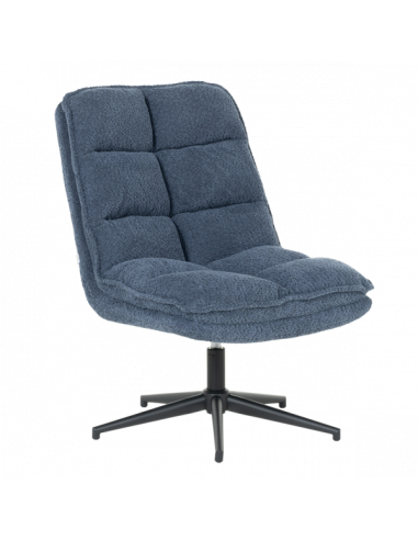 Кресло с табуретка JANET - синьо