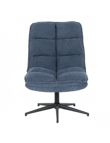 Кресло с табуретка JANET - синьо