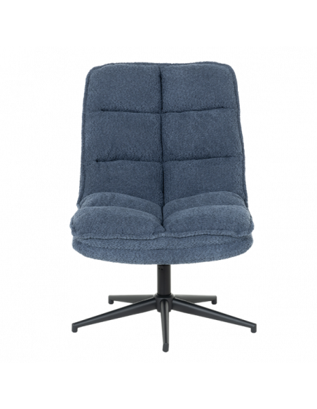 Кресло с табуретка JANET - синьо