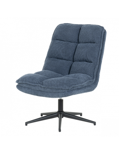 Кресло с табуретка JANET - синьо