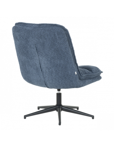 Кресло с табуретка JANET - синьо