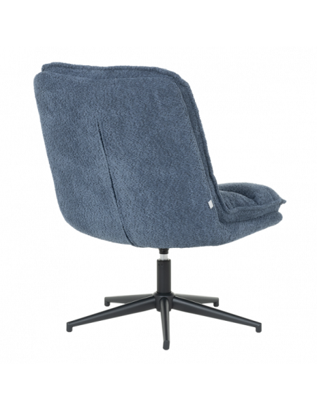 Кресло с табуретка JANET - синьо