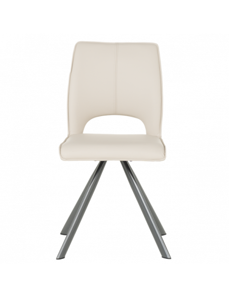 Трапезен стол CRAVEN 2 силиконова кожа - капучино 04