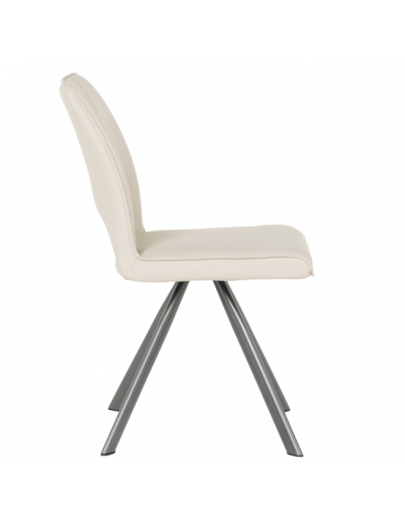 Трапезен стол CRAVEN 2 силиконова кожа - капучино 04