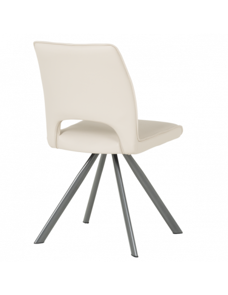 Трапезен стол CRAVEN 2 силиконова кожа - капучино 04