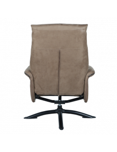 Кресло с табуретка EMA - кафяво 2