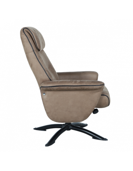 Кресло с табуретка EMA - кафяво