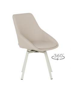 Трапезен стол WIGAN 1 силиконова кожа - лате 05