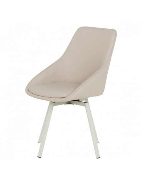 Трапезен стол WIGAN 1 силиконова кожа - лате 05