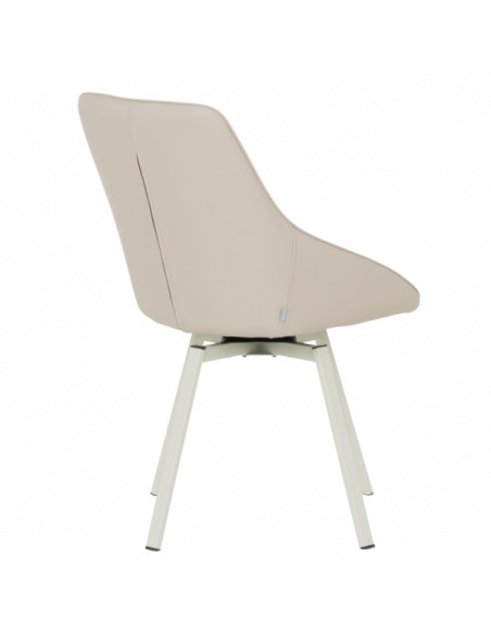 Трапезен стол WIGAN 1 силиконова кожа - лате 05