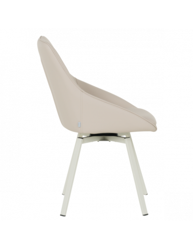 Трапезен стол WIGAN 1 силиконова кожа - лате 05