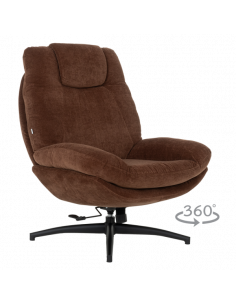 Кресло с табуретка PORTO - кафяво