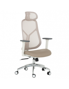 Ергономичен стол Carmen 7901 W еко кожа - кафе