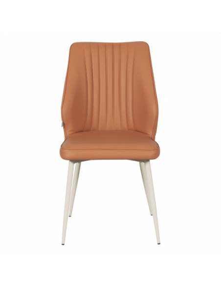 Трапезен стол LAREDO 1 Y силиконова кожа - тъмнооранжев 20