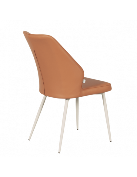 Трапезен стол LAREDO 1 Y силиконова кожа - тъмнооранжев 20