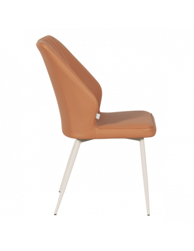 Трапезен стол LAREDO 1 Y силиконова кожа - тъмнооранжев 20