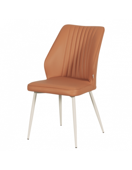 Трапезен стол LAREDO 1 Y силиконова кожа - тъмнооранжев 20