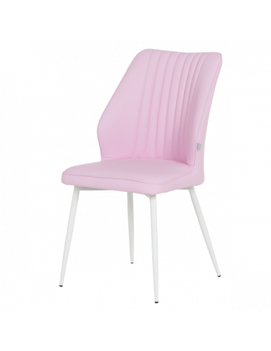 Трапезен стол LAREDO 3 Y силиконова кожа - розов 14