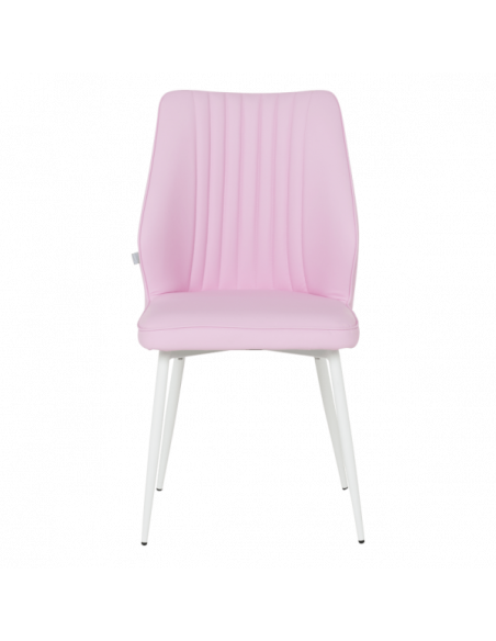 Трапезен стол LAREDO 3 Y силиконова кожа - розов 14