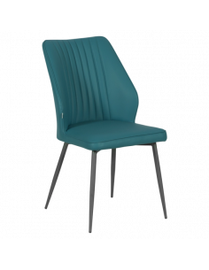 Трапезен стол LAREDO 2 Y силиконова кожа - син 31