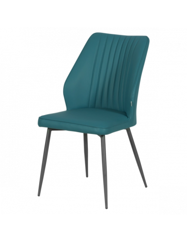 Трапезен стол LAREDO 2 Y силиконова кожа - син 31