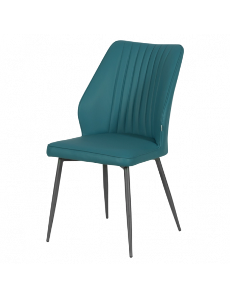 Трапезен стол LAREDO 2 Y силиконова кожа - син 31