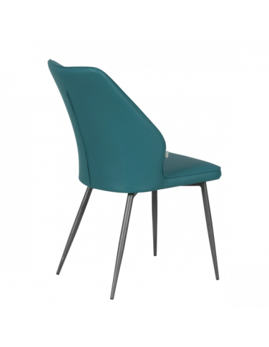 Трапезен стол LAREDO 2 Y силиконова кожа - син 31