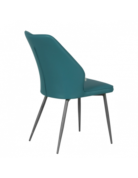 Трапезен стол LAREDO 2 Y силиконова кожа - син 31