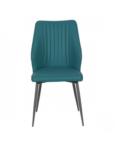 Трапезен стол LAREDO 2 Y силиконова кожа - син 31