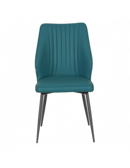 Трапезен стол LAREDO 2 Y силиконова кожа - син 31