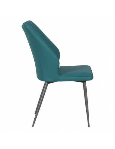 Трапезен стол LAREDO 2 Y силиконова кожа - син 31