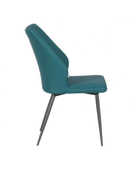 Трапезен стол LAREDO 2 Y силиконова кожа - син 31