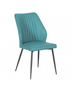 Трапезен стол LAREDO 2 Y силиконова кожа - аквамарин 25