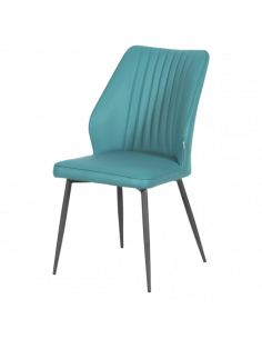 Трапезен стол LAREDO 2 Y силиконова кожа - аквамарин 25 2