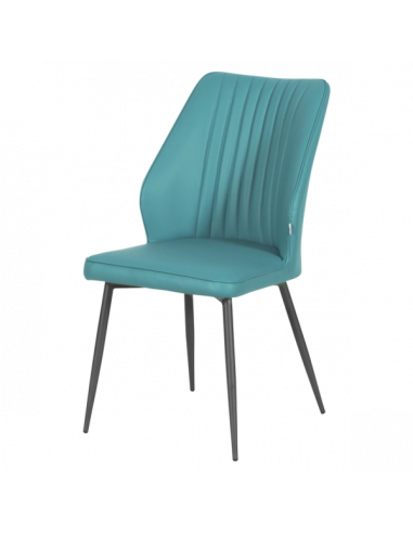 Трапезен стол LAREDO 2 Y силиконова кожа - аквамарин 25