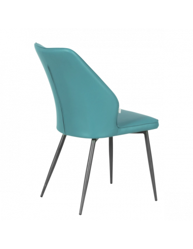 Трапезен стол LAREDO 2 Y силиконова кожа - аквамарин 25