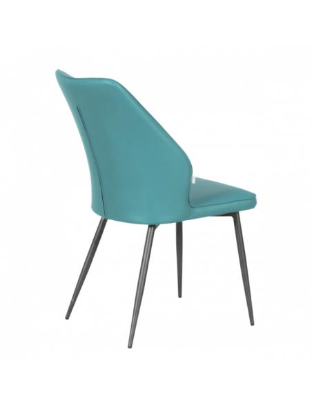 Трапезен стол LAREDO 2 Y силиконова кожа - аквамарин 25