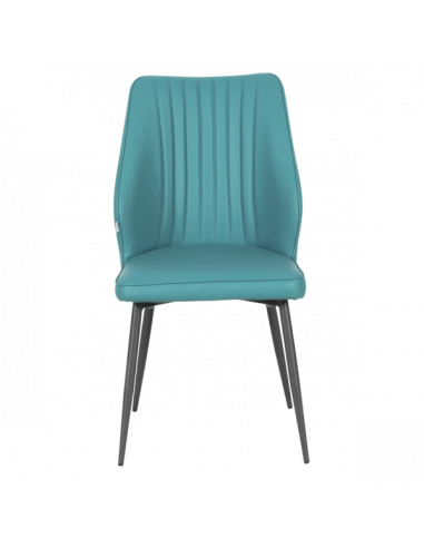 Трапезен стол LAREDO 2 Y силиконова кожа - аквамарин 25