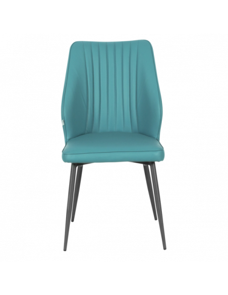 Трапезен стол LAREDO 2 Y силиконова кожа - аквамарин 25