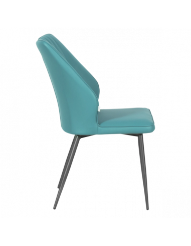 Трапезен стол LAREDO 2 Y силиконова кожа - аквамарин 25