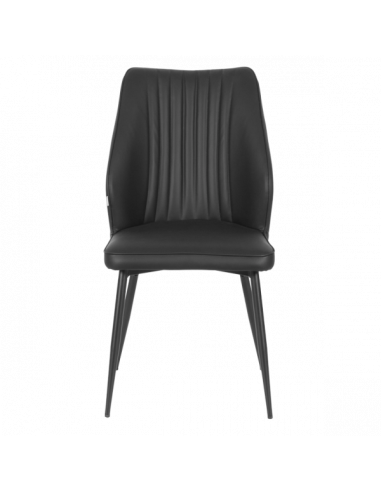 Трапезен стол LAREDO Y силиконова кожа - черен 60